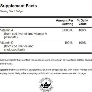 Swanson Vitamin A & D 500 Softgels