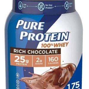Pure Protein 100% Whey Powder Rich Chocolate 1.75 Pound