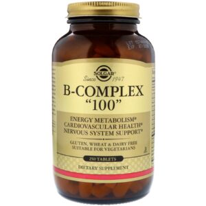 Solgar B-Complex (100) 250 Tablets Energy Metabolism & Cardiovascular Health