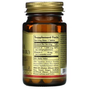 Solgar Dry Vitamin A 1500 mcg (5000 IU) 100 capsules