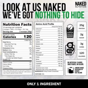 Naked WHEY proteins powder 1 lb 454 g